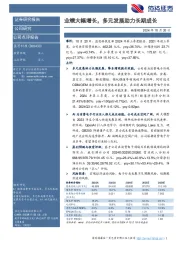 业绩大幅增长，多元发展助力长期成长