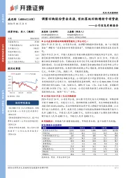 公司信息更新报告:调整回购股份资金来源,首批落地回购增持专项贷款