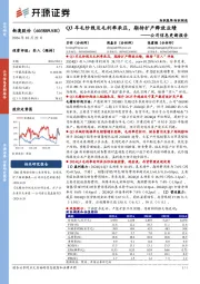 公司信息更新报告:Q3羊毛纱线及毛利率承压,期待扩产释放业绩