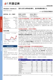 公司信息更新报告:国内自有品牌快速增长,盈利规模持续扩大