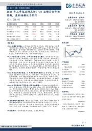 2024年三季报业绩点评:Q3业绩符合市场预期,盈利持续优于同行