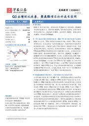 Q3业绩环比改善，聚氨酯项目打开成长空间