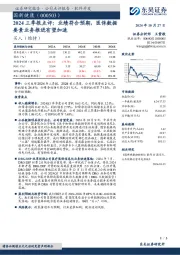 2024三季报点评：业绩符合预期，医保数据要素业务推进有望加速