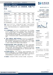 2024年三季报点评：Q3业绩亮眼，鸿蒙产业加速