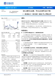 2024年三季报点评：Q3业绩同比高增，华为生态领军成长可期
