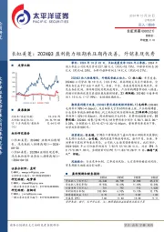 长虹美菱:2024Q3盈利能力短期承压期待改善,外销表现优秀