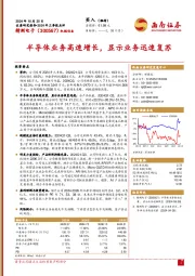2024年三季报点评:半导体业务高速增长,显示业务迅速复苏