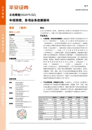 年报预增,各项业务进展顺利