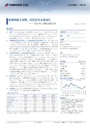 2024年三季报业绩点评：业绩略低于预期，依然看好未来成长