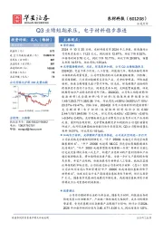 Q3业绩短期承压,电子材料稳步推进