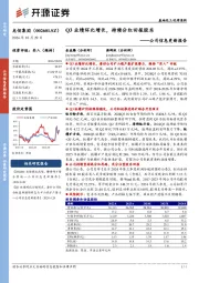 公司信息更新报告:Q3业绩环比增长,持续分红回报股东