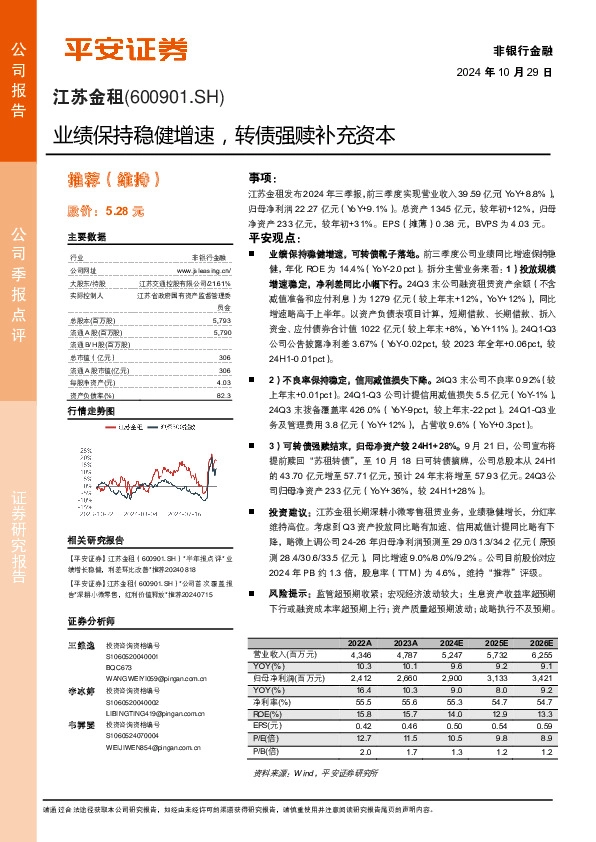业绩保持稳健增速，转债强赎补充资本