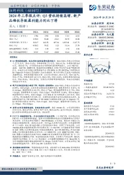 2024年三季报点评:Q3营收持续高增,新产品确收导致盈利能力同比下滑