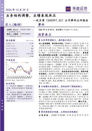 公司事件点评报告：业务结构调整，业绩表现承压