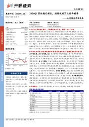 公司信息更新报告:2024Q3营收稳定增长,短期扰动不改优异前景