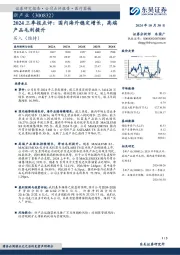 2024三季报点评:国内海外稳定增长,高端产品毛利提升