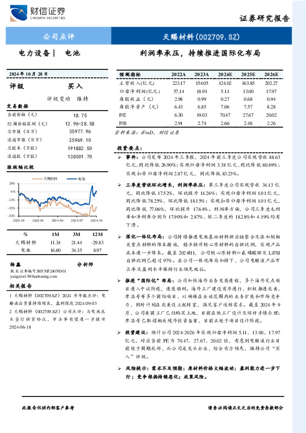 利润率承压，持续推进国际化布局