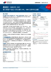 前三季度产品收入同比增长59%,CDMO业务环比改善