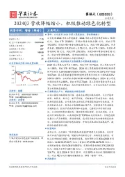 2024Q3营收降幅缩小，积极推动绿色化转型