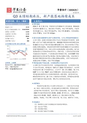 Q3业绩短期承压,新产能落地持续成长