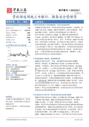 营收增速领跑上市银行，拨备安全垫增厚