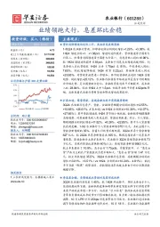 业绩领跑大行，息差环比企稳