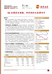 2024年三季报点评:Q3业绩符合预期,净利润环比显著回升
