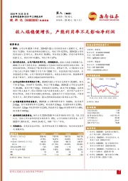 2024年三季报点评:收入端稳健增长,产能利用率不足影响净利润