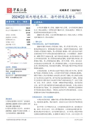 2024Q3国内增速承压,海外持续高增长