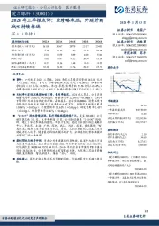 2024年三季报点评:业绩略承压,外延并购战略持续推进