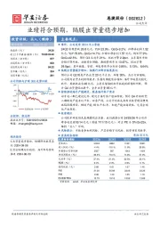 业绩符合预期,隔膜出货量稳步增加