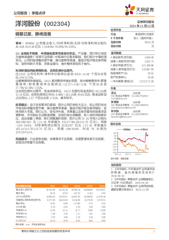 调整已至，静待改善