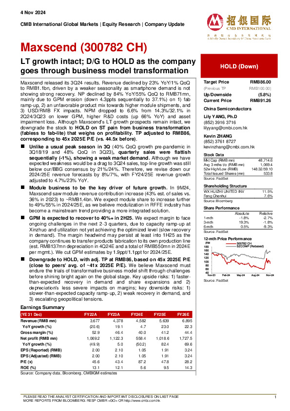 LT growth intact; D/G to HOLD as the company goes through business model transformation