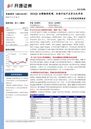 公司信息更新报告:2024Q3业绩维持高增,加速开拓产品多元化布局