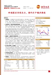 2024年三季报点评：终端需求仍有压力，海外扩产稳步推进