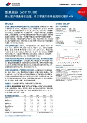 核心客户销量增长迅速，单三季度归母净利润同比增长48%