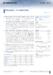营收高速增长，CW光源有望放量