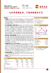 2024年三季报点评:毛利率周期波动,产能持续稳步扩充