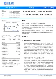2024年三季报点评:国内业务经营承压,广东迪度业绩做出承诺