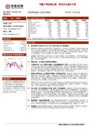 销量下滑拖累业绩，普定投运增长可期