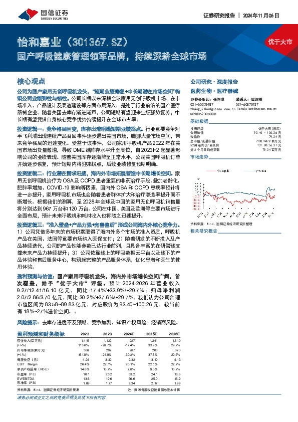 国产呼吸健康管理领军品牌，持续深耕全球市场