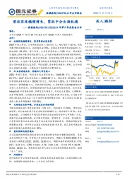 2024年第三季度报告点评:营收实现稳健增长,紧抓中企出海机遇