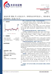 麦格米特2024年三季报点评：持续高比例研发投入，服务器电源获国际一流客户认可