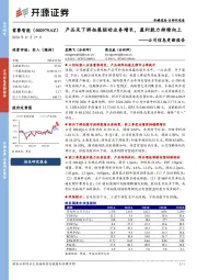 公司信息更新报告:产品及下游拓展驱动业务增长,盈利能力持续向上