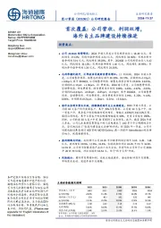 首次覆盖:公司营收、利润双增,海外自主品牌建设持续推进