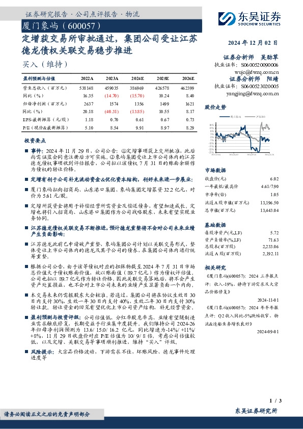 定增获交易所审批通过，集团公司受让江苏德龙债权关联交易稳步推进