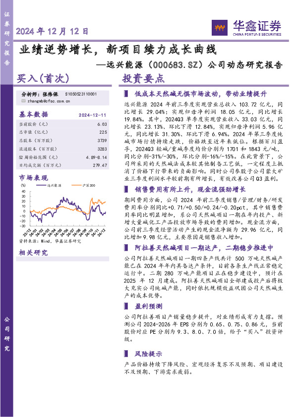 公司动态研究报告：业绩逆势增长，新项目续力成长曲线