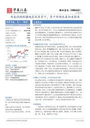 现金收购新疆地区优质资产，资产结构改善加速推进