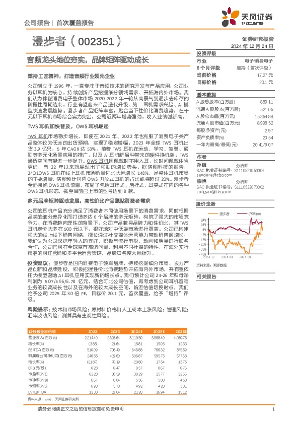 音频龙头地位夯实，品牌矩阵驱动成长