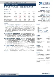 国内电踏车电机龙头,渠道去库短期承压